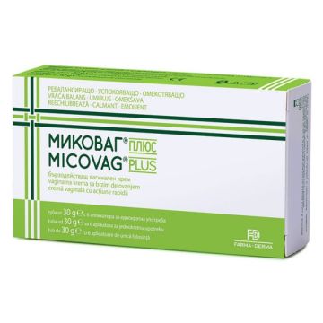 Micovag Plus Вагинален крем 30 гр + 6 апликатора Farma Derma Italia Комплект
