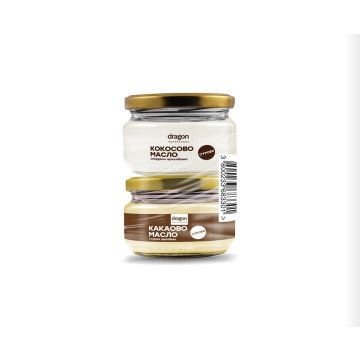 Био Кокосово Масло 100 мл +  Био Какаово Масло 100 мл Комплект Dragon Superfoods 