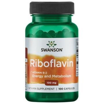 Swanson Riboflavin Vitamin B-2 за енергия и добър метаболизъм х100 капсули