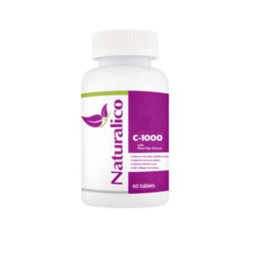 C-1000 with Rose Hips Витамин C с шипка 60 капсули Naturalico