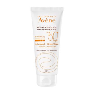 Avene Слънцезащитно минерално мляко за чувствителна и нетолерантна кожа SPF50+ 100 мл