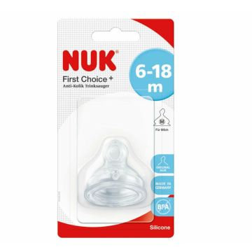 Nuk First Choce+ anti-colic биберон силикон М 6-18М 
