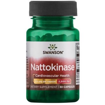 Swanson Nattokinas Натокиназа 2000 Фибринолитични Единици х30 капсули