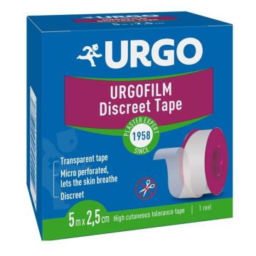 Urgo Urgofilm Прозрачен хипоалергенен лейкопласт 2.5 см х 5 м