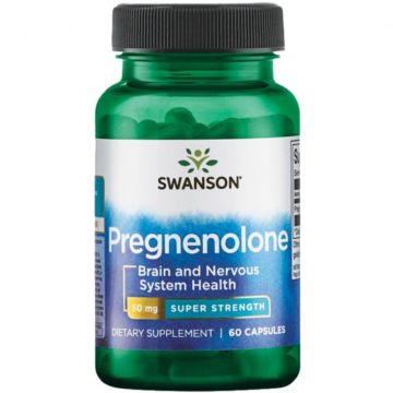 Swanson Pregnenolone Супер Силен Прегненолон за мозъчната функция х60 капсули
