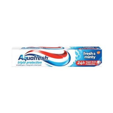 Aquafresh Triple Protection Fresh & Minty паста за зъби синя 50 мл