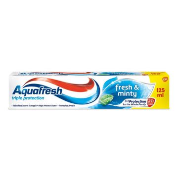 Aquafresh Triple Protection Fresh & Minty Паста за зъби синя 125 мл