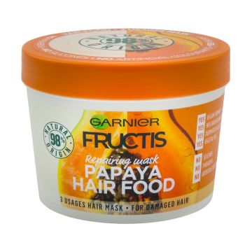 Garnier Fructis Papaya Hair Food Възстановяваща маска с папая за увредена коса 390 мл
