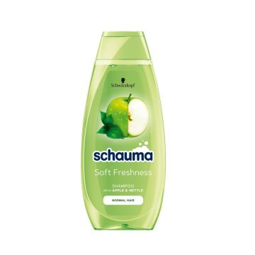 Schauma Soft Freshness Шампоан за нормална коса със зелена ябълка и коприва 400 мл