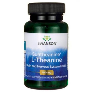 Swanson Suntheanine L-Theanine Сантеанин Л-теанин за здрав сън х60 капсули