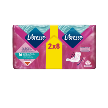 Libresse Freshness & Protection Ultra Long+ Дамски превръзки 16 бр