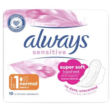 Always Sensitive Ultra Normal Plus Дамски превръзки x 10 бр