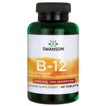 Swanson B-12 Метилкобаламин (Витамин B-12) х60 таблетки за смучене