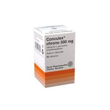 Конвулекс Хроно 500 мг х 30 таблетки Gerot Pharmaceutica