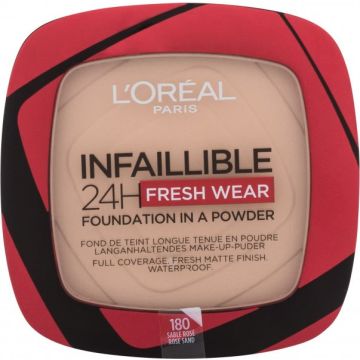 L’Oreal Infallible Fresh Wear Компактна пудра за лице 180 Rose Sand