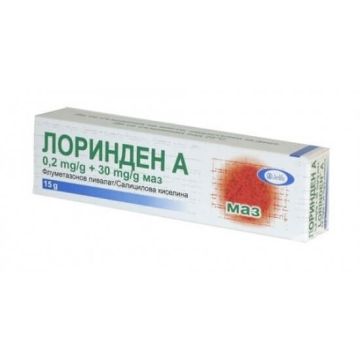 Лоринден A маз 0.2 мг/30 мг/г х15 г Jelfa Pharmaceutical