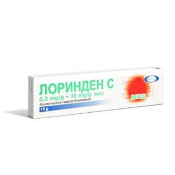 Лоринден C маз 0.2 мг/30 мг/г х 15 г Jelfa Pharmaceutical