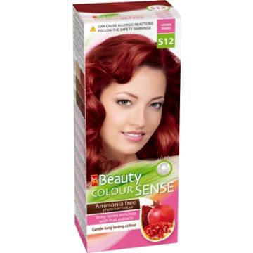MM Beauty Colour Sense Трайна фито боя за коса без амоняк, S12 Червен рубин