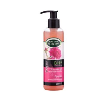 Kokona Body Care B.H.F. Botanica Душ гел за копринена кожа с роза 200 мл