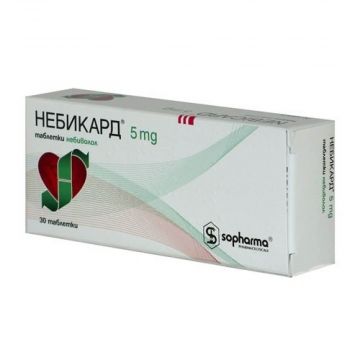 Небикард 5 мг х 30 таблетки Sopharma