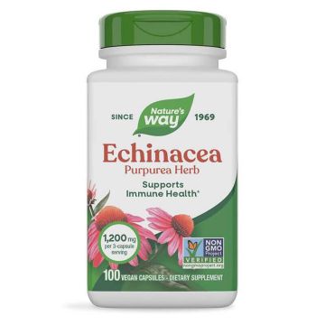 Nature's Way Echinacea Purpurea Herb Ехинацея при грип и настинка 400 мг х 100 капсули