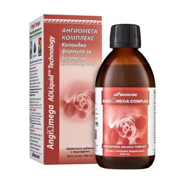 ADLiquid AngiΩmega Complex за нормален холестерол и добро здравословно състояние - колоиден разтвор 250 мл AD Medicine