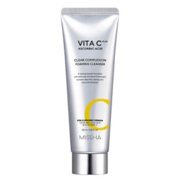 Missha Vita C Plus Clear Complexion Почистваща пяна за лице с изравняващ тена ефект с витамин C 120 мл