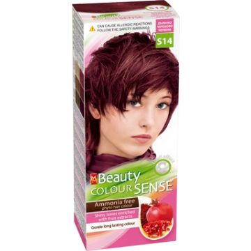 MM Beauty Colour Sense Трайна фито боя за коса без амоняк, S14 Дълбоко черешово червено