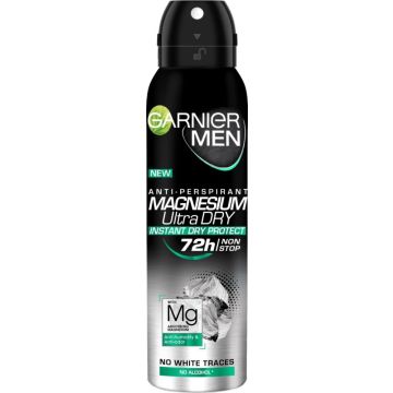 Garnier Men Magnesium Ultra Dry 72h Део спрей против изпотяване за мъже 150 мл