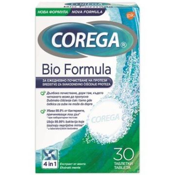 Corega Bio Formula За ежедневно почистване на протези 4в1 x30 бр 
