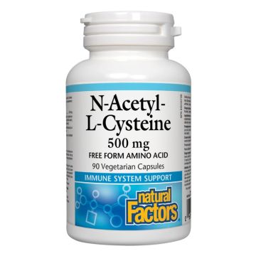 Natural Factors N-Acetyl-L-Cysteine мощна антиоксидантна защита 500 мг х 90 капсули