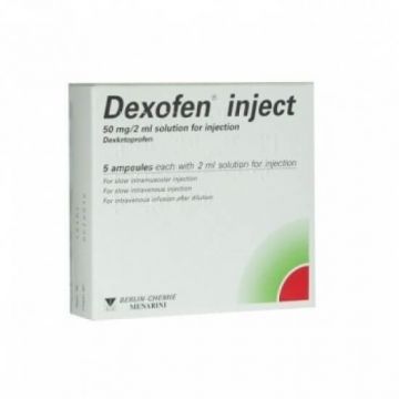 Дексофен инжекционен разтвор 50 мг/2 мл 5 ампули х 2 мл Berlin Chemie