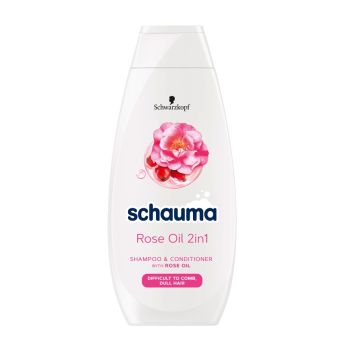 Schauma Rose Oil 2in1 Шампоан и балсам за трудна за разресване коса без блясък с розово масло 400 мл