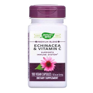 Nature's Way Echinacea/Vitamin C Ехинацея и Витамин C за силен имунитет 461 мг х100 V капсули