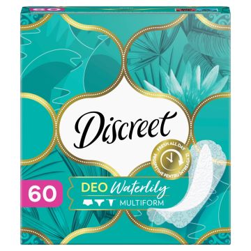 Discreet Deo Waterlily Plus Ежедневни дамски превръзки водна лилия 60 бр