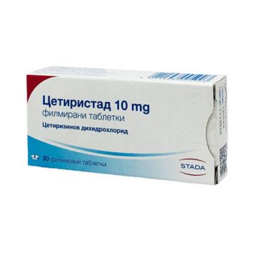 Цетиристад 10 мг х 20 таблетки Stada