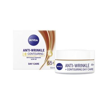Nivea Anti-Wrinkle Plus Контуриращ дневен крем за лице против бръчки 65+ 50 мл