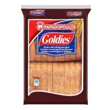 Papadopoulos Пълнозърнести сухари  Goldies 160 гр