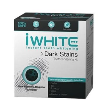 iWhite Instant Dark Stains  Гел-шини за незабавно избелване на зъбите с активен въглен 10 бр Комплект