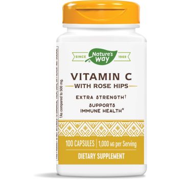 Nature's Way Vitamin C With Rose Hips Extra Strenght Витамин C и шипка 1000 мг х100 капсули