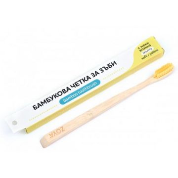 Zoya Goes Pretty Bamboo Toothbrush Soft Жълта бамбукова четка за зъби с меки влакна