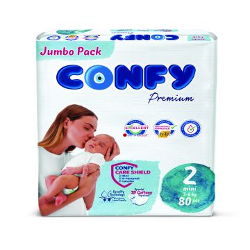 Confy Premium Размер 2 Mini Jumbo Pack 80 бр 