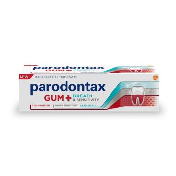Parodontax Gum+ Breath & Sensitivity Original Паста за кървящи венци и чувствителни зъби 75 мл 