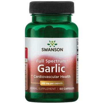 Swanson Garlic Пълен Спектър Чесън за здравето на сърцето х60 капсули