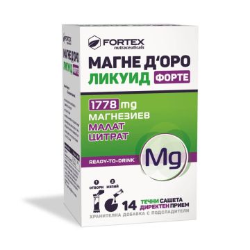 Fortex Магне Д'оро Ликуид Форте с магнезий х 14 сашета