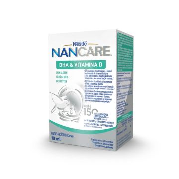 Nestle NAN Care DHA & Vitamina D Омега-3 и витамин D капки за здрави кости и имунитет 10 мл