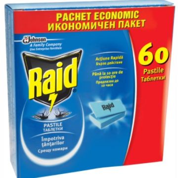 Raid Ламинирани таблетки срещу комари за електрически изпарител 60 бр SC Johnson