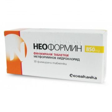 Неоформин 850 мг х 30 таблетки Neobalkanika