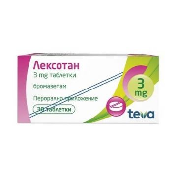 Лексотан 3 мг х 30 таблетки Teva