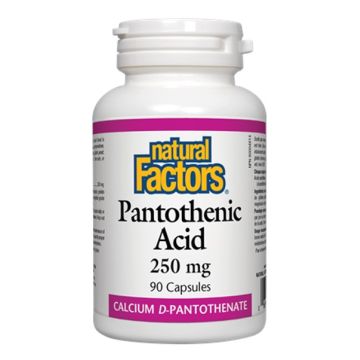 Natural Factors Pantothenic Acid Витамин В5 подпомага метаболизма на мазнините и протеините 250 мг х 90 капсули